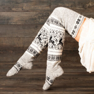 Wool overknee socks - Lanovka