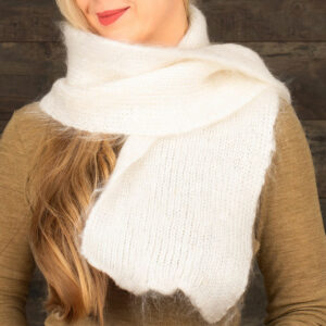 Handmade goat wool scarf - Belosna