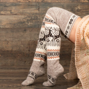 Wool overknee socks - Zamechatelna